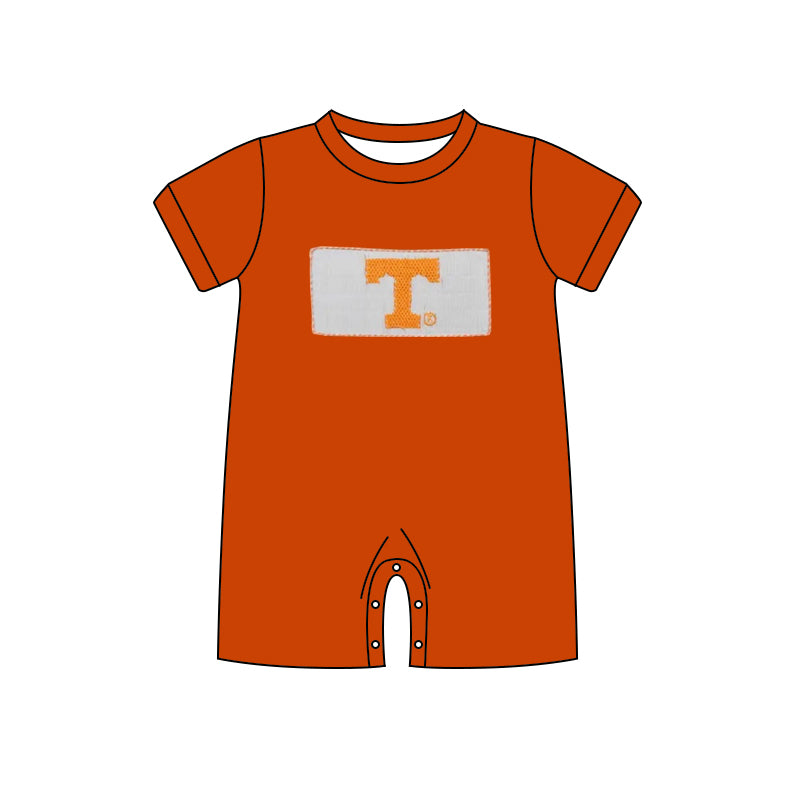 MOQ 3 pcs short sleeves T baby team romper