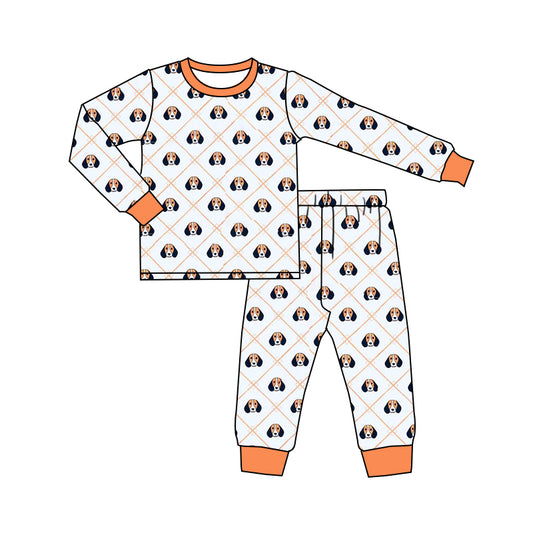 MOQ 3 long sleeves dog T kids boys team pajamas