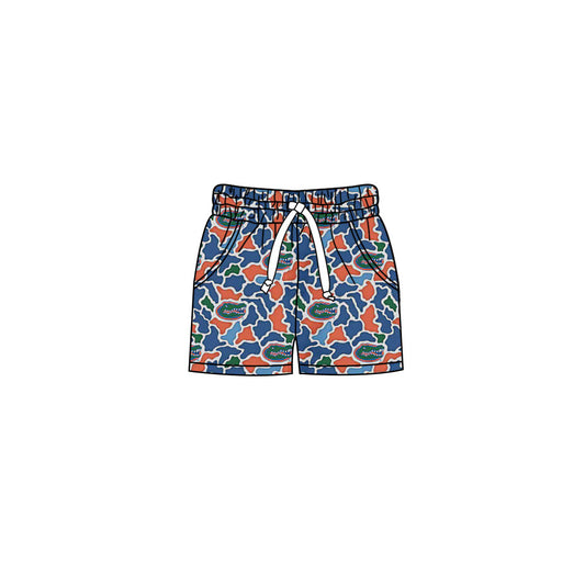 MOQ 5 pcs crocodile camo pockets kids boys team shorts
