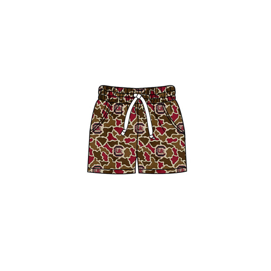 MOQ 5 pcs C camo pockets kids boys team shorts