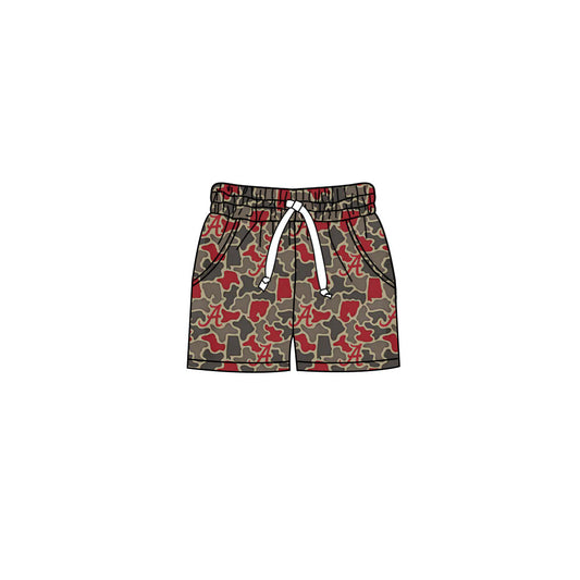 MOQ 5 pcs A camo pockets kids boys team shorts