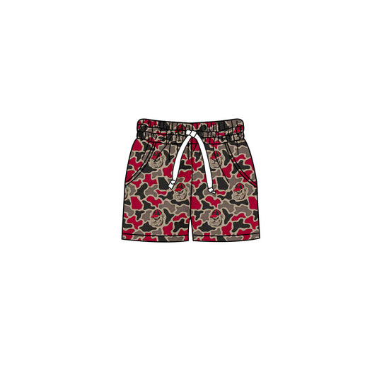 MOQ 5 pcs dog camo pockets kids boys team shorts