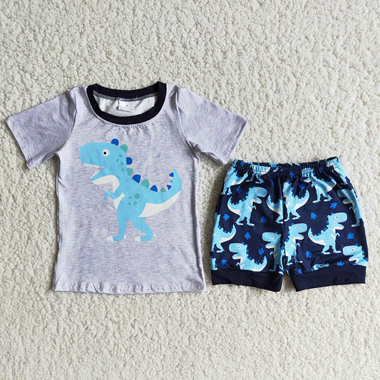 Boy Dinosaur Grey Outfit