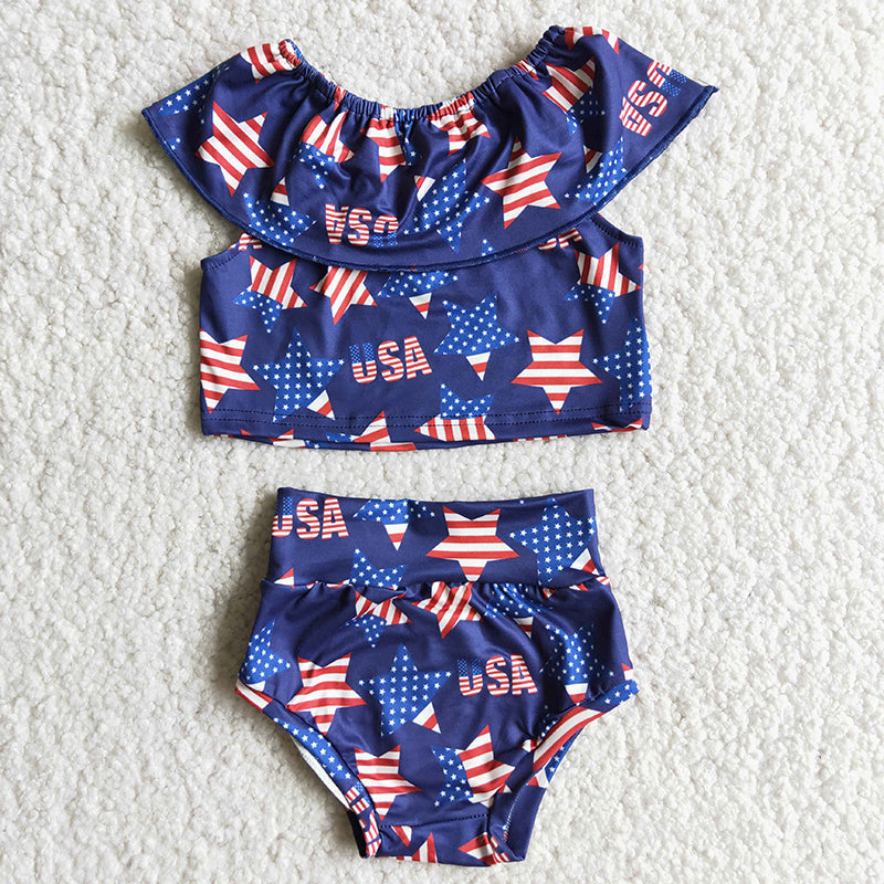 Girl Stars 4th of July Bummies set