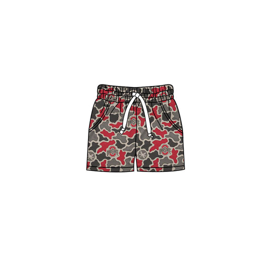 MOQ 5 pcs O camo pockets kids boys team shorts