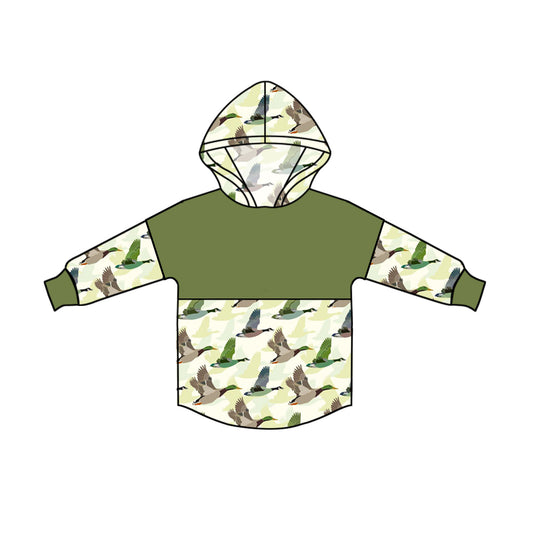 MOQ 5 greem duck kids boy hoodie