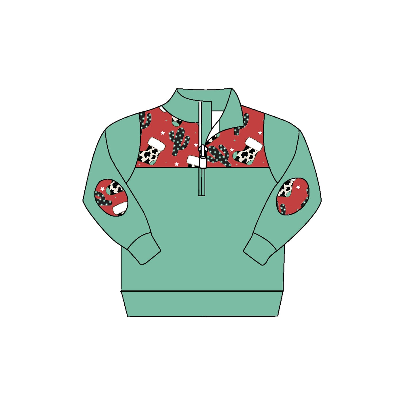 MOQ 5 cactus socks kids Christmas zipper hoodie