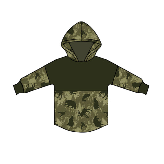 MOQ 5 olive bear deer kids boy hoodie