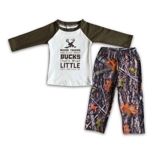 Deer print camo pants boy clothing