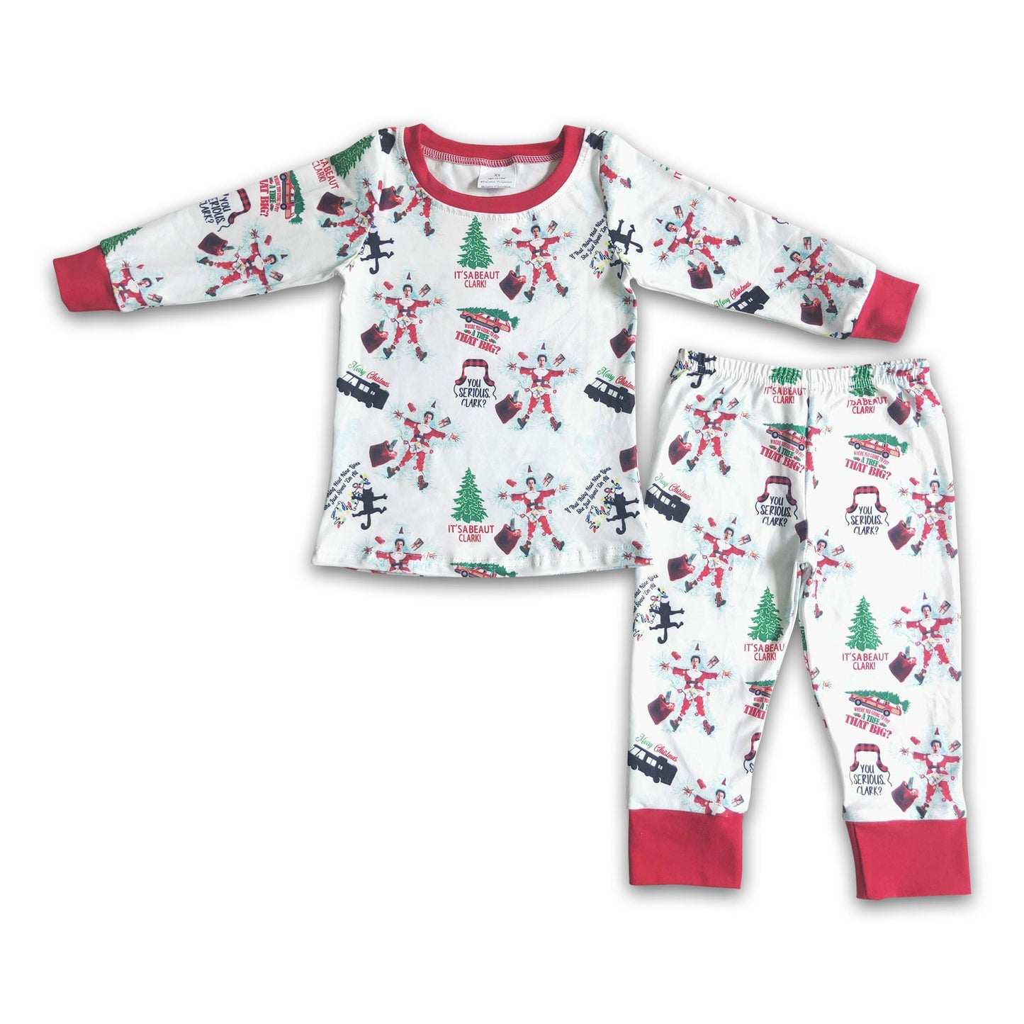 Vacation long sleeve boy Christmas pajamas