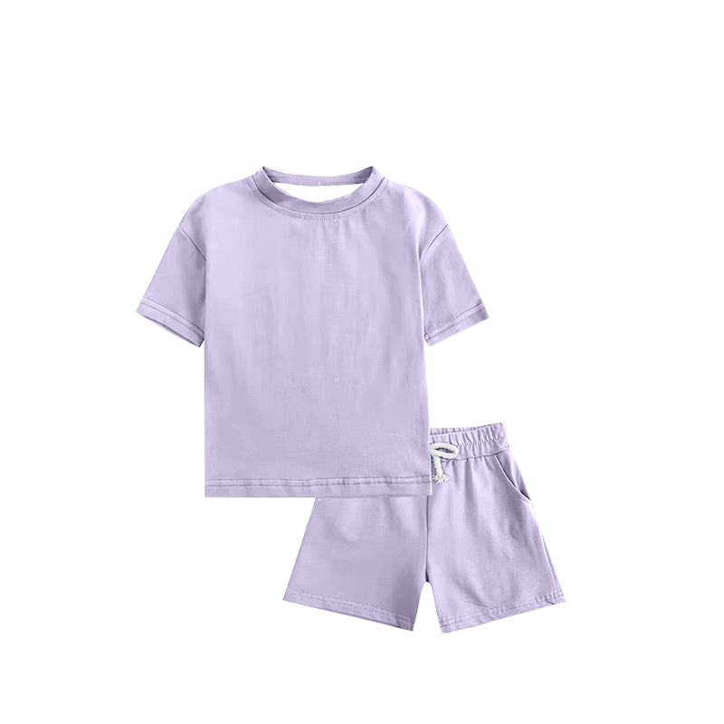 Deadline May 18 lavender short sleeves top shorts cotton kids clothes