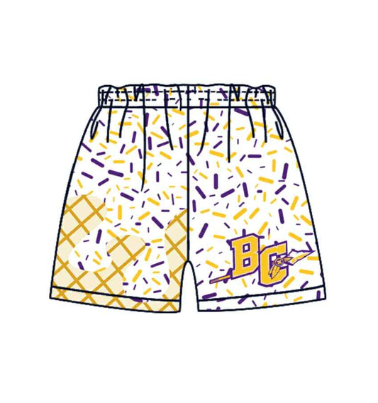 Deadline Aug 8 2025 B C ice cream drip boys summer team shorts