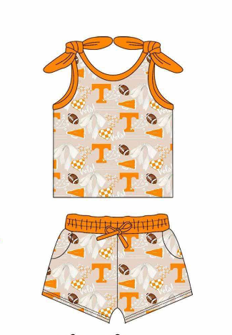 Deadline May 18 sleeveless T football bow girls team clothes