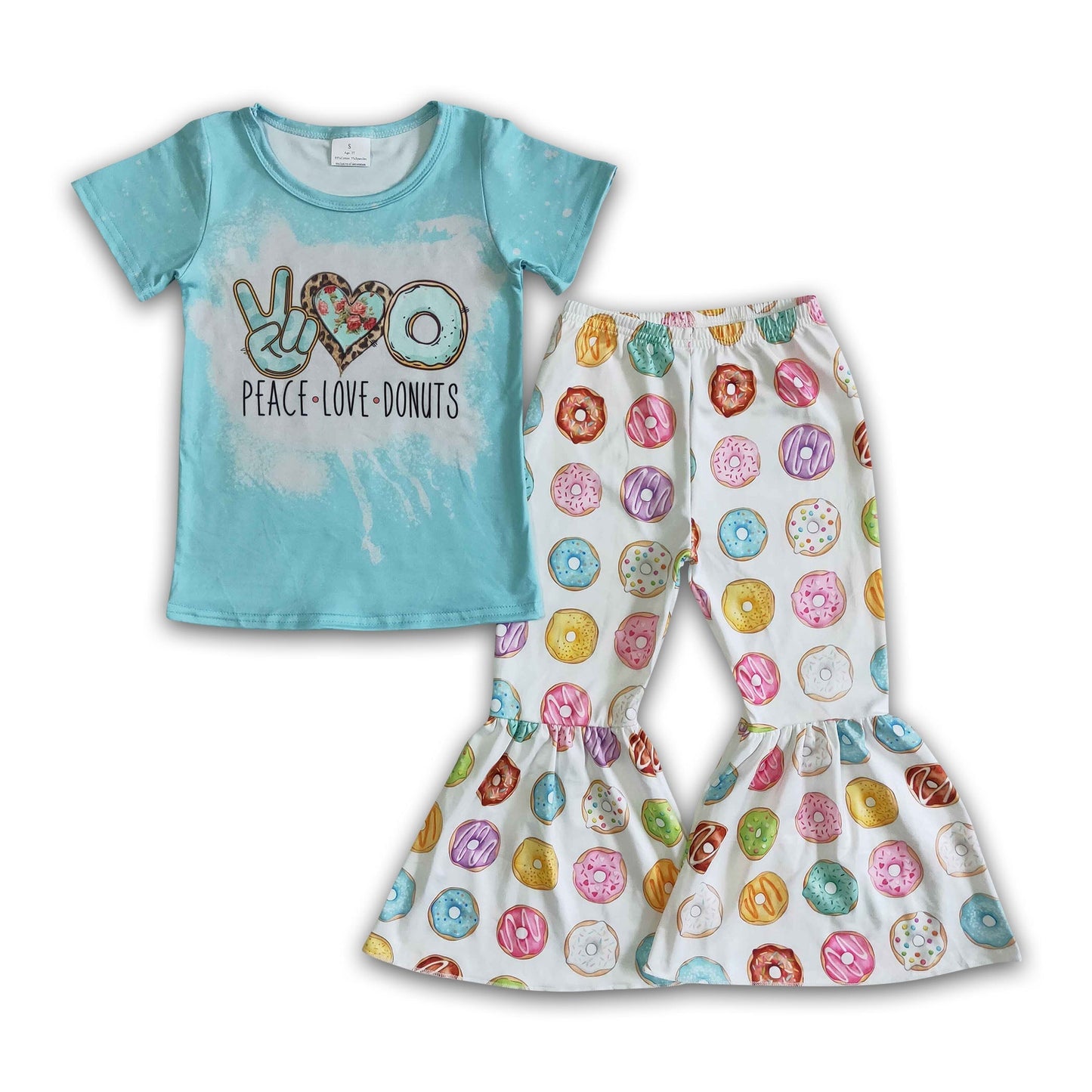 Girl Peace Love Donuts Outfit