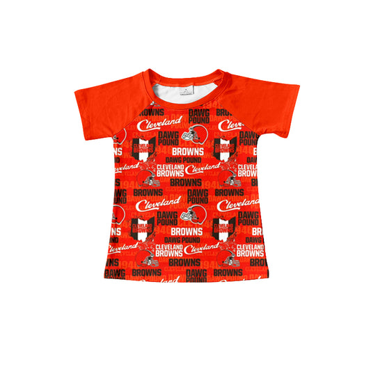 MOQ 3 pcs orange short sleeves B boys team shirt