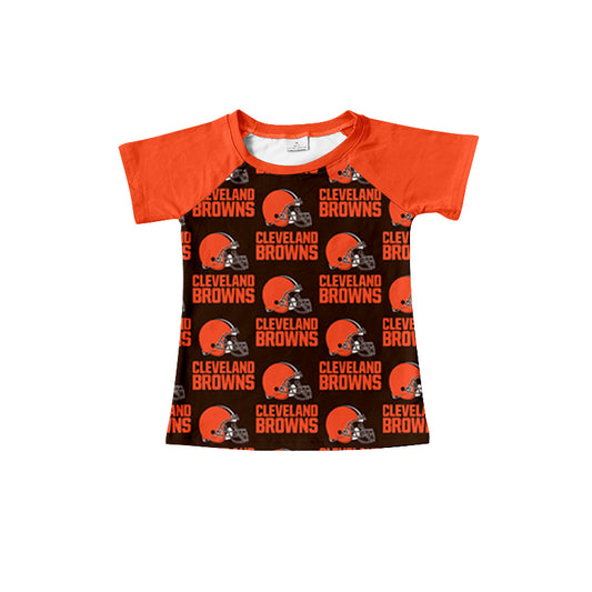 MOQ 3 pcs short sleeves orange black boys team shirt