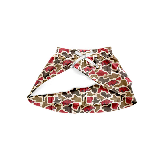 MOQ 5 pcs Hogs camo kids girls team active skirt