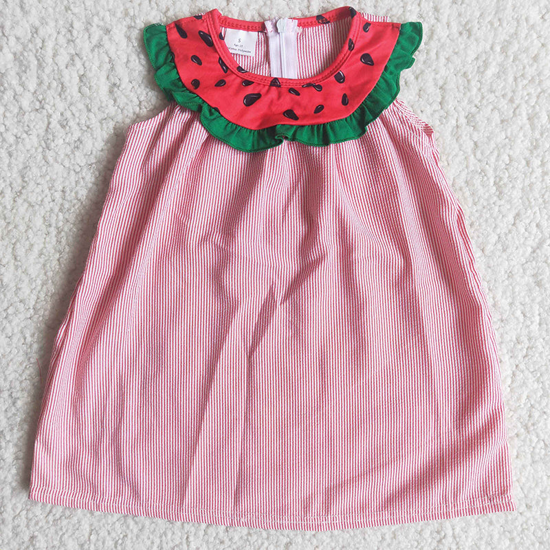 Girl Watermelon Striped Dress