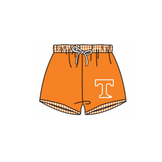 MOQ 5 Yellow T kids boys summer T team swim trunks