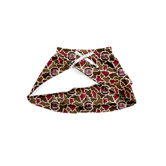 MOQ 5 pcs C camo kids girls team active skirt