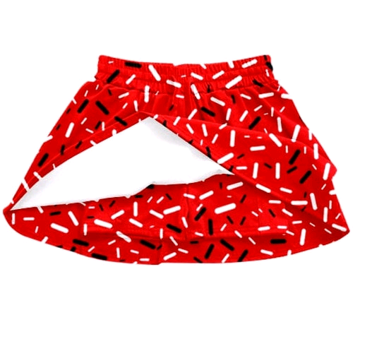 Deadline June 12 red ice cream sprinkle girls team skirt