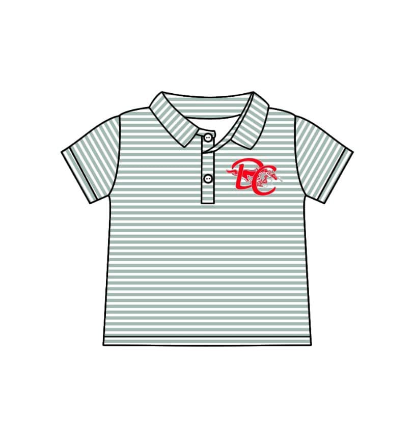 Deadline July 15 2025  stripe short sleeves kids boys polo team shirts