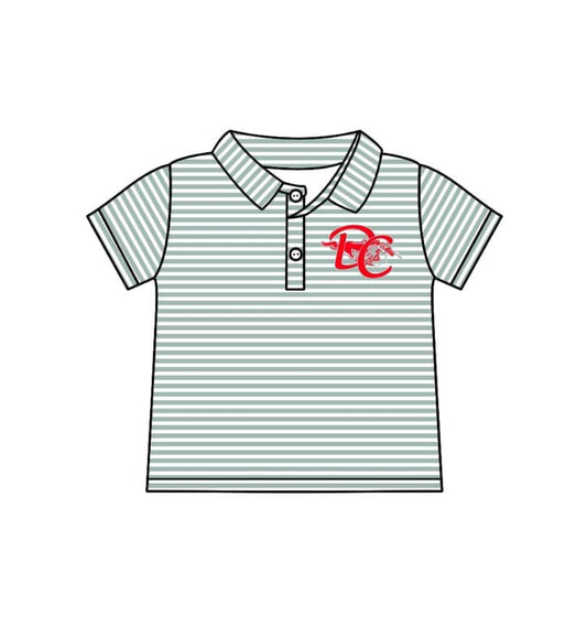 Deadline July 15 2025  stripe short sleeves kids boys polo team shirts