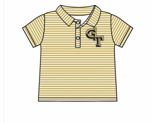 Deadline July 15 2025 G T stripe short sleeves kids boys polo team shirt