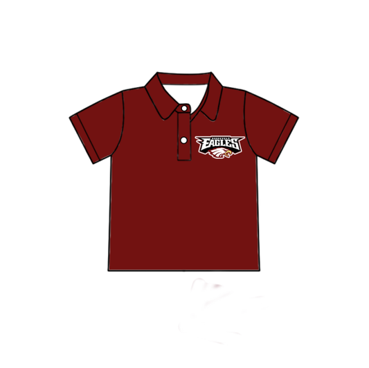 Deadline July 15 2025 maroon eagles short sleeves kids boys polo team shirt