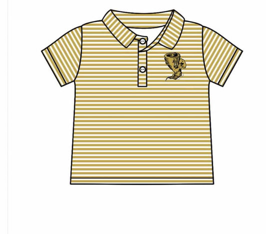 Deadline July 15 2025 stripe short sleeves kids boys polo team shirt