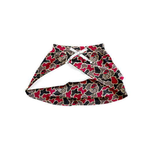MOQ 5 pcs dog camo kids girls team active skirt