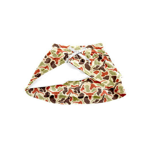 MOQ 5 pcs bull skull camo kids girls team active skirt