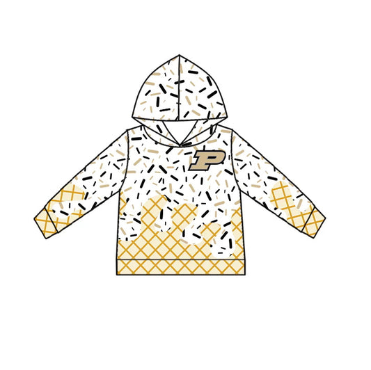MOQ 3 pcs P ice cream sprinkle toddler kids team hoodie