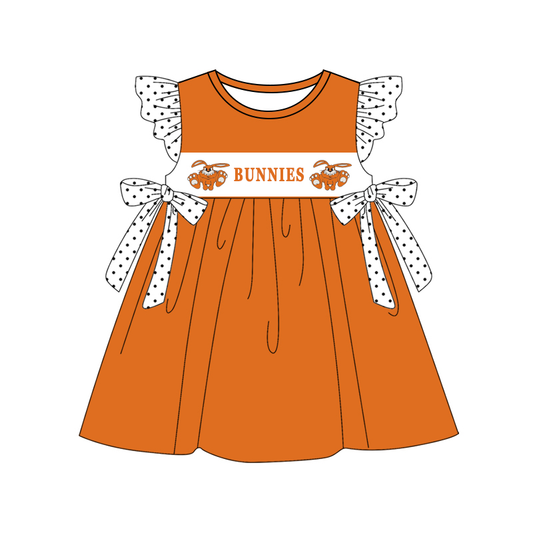 Deadline June 12 flutter sleeves orange girls team dress