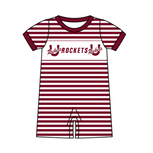 Deadline June 12 short sleeves rockets baby boys team romper