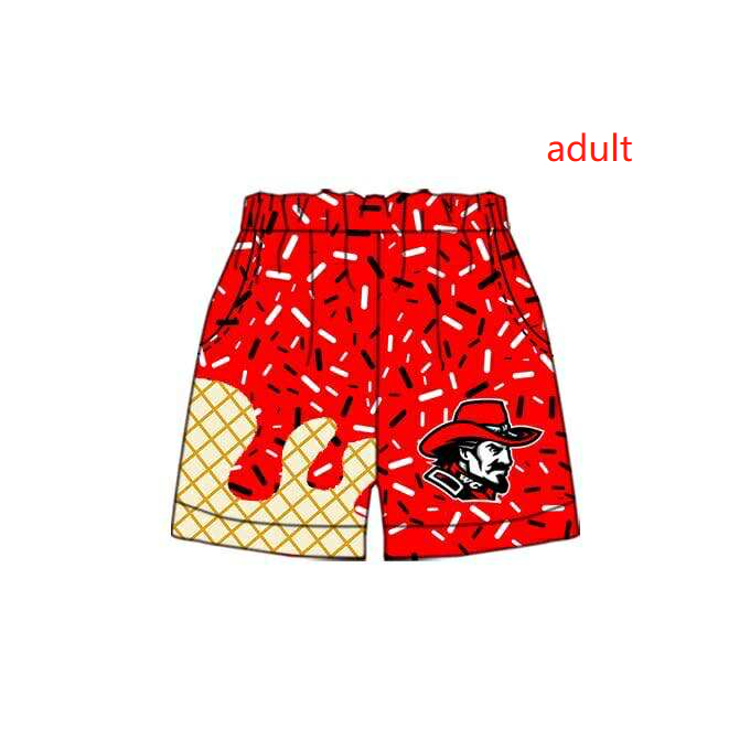 Deadline July 29 2025 red ice cream adult men team shorts