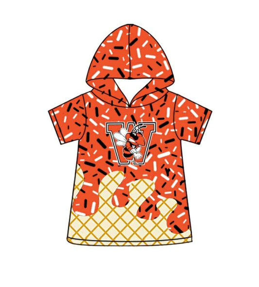 Deadline July 29 2025 short sleeves bee orange ice cream sprinkle kids team hoodie
