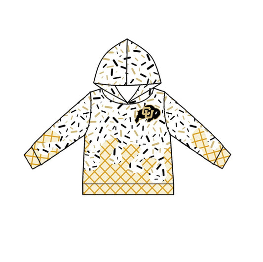 MOQ 3 pcs C U ice cream sprinkle toddler kids team hoodie
