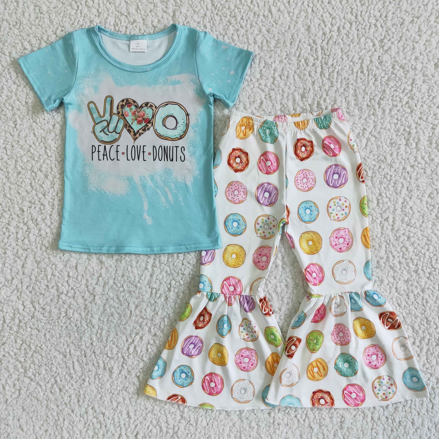 Girl Peace Love Donuts Outfit