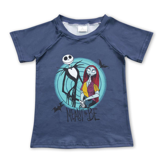 Boy Short Sleeve Screen Print Halloween Shirt