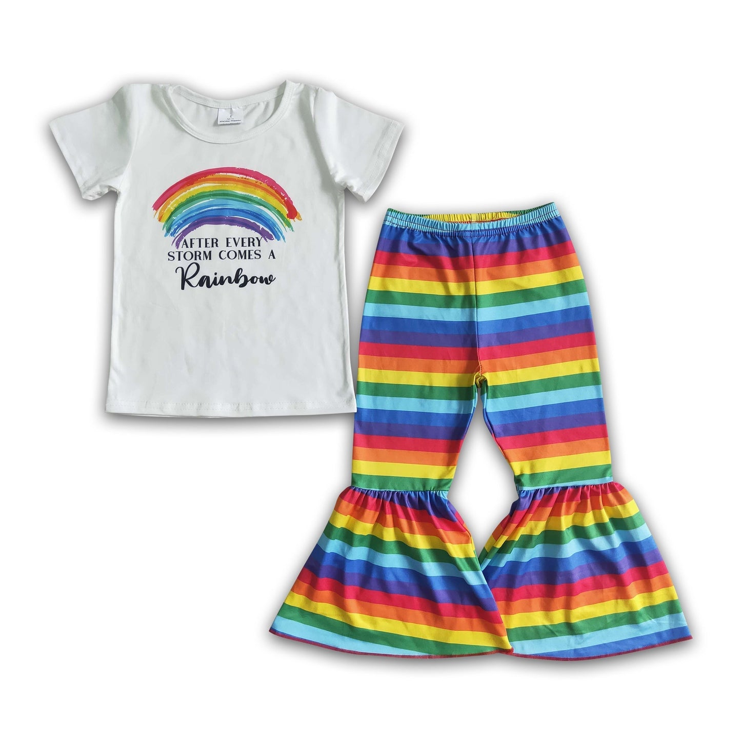 Girl Rainbow Bell Bottom Outfit