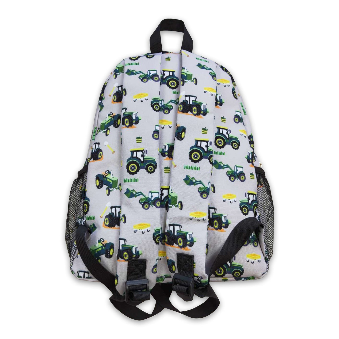 Green tractors farm kids boy backpack