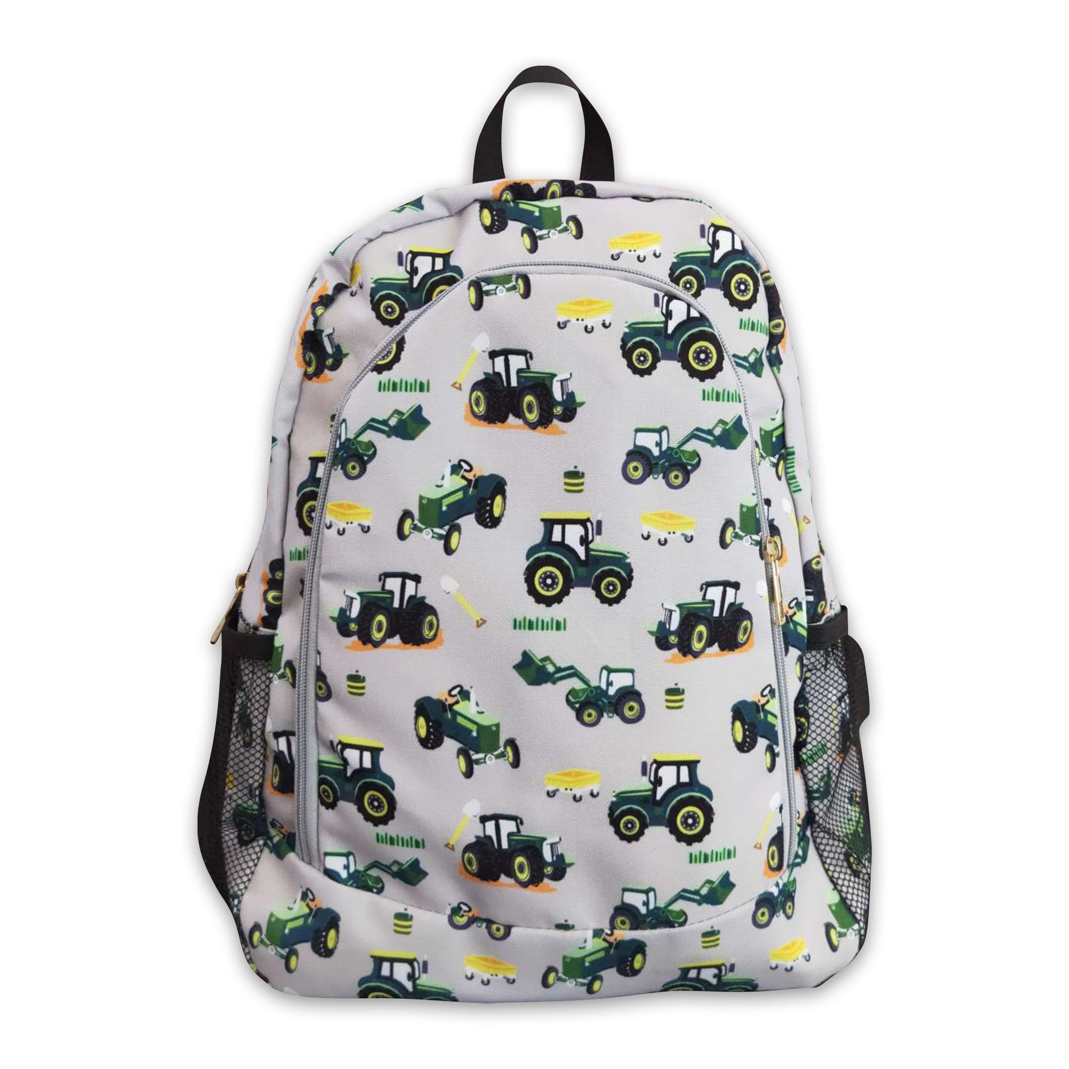 Green tractors farm kids boy backpack – Western kids clothes