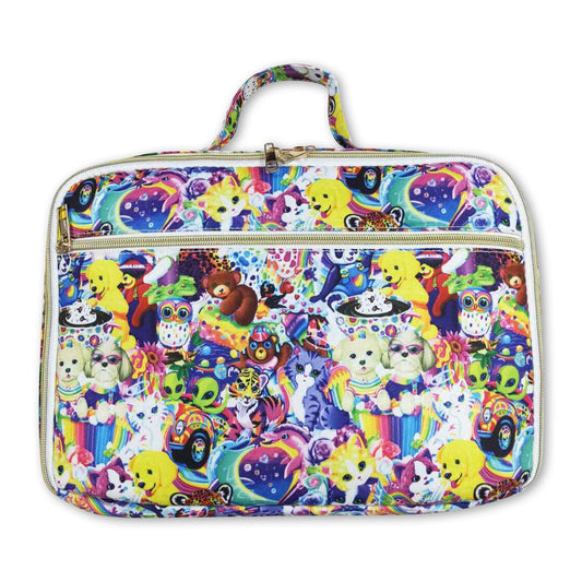 Colorful tiger kids girls lunch box bag