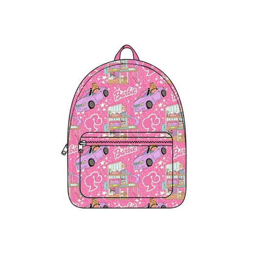 Pink car stars pink party girls backpack