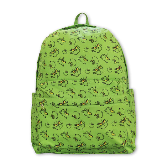 Green face kids Christmas backpack