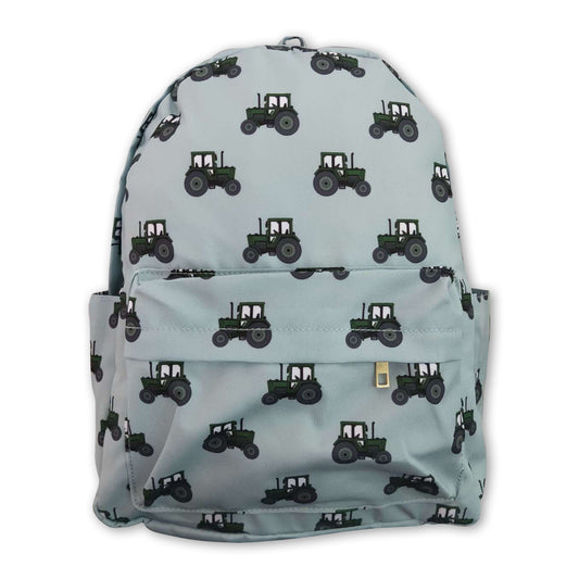 Green tractor kids boy farm backpack