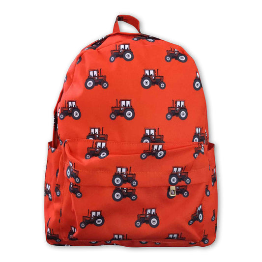 Red tractor kids boy farm backpack