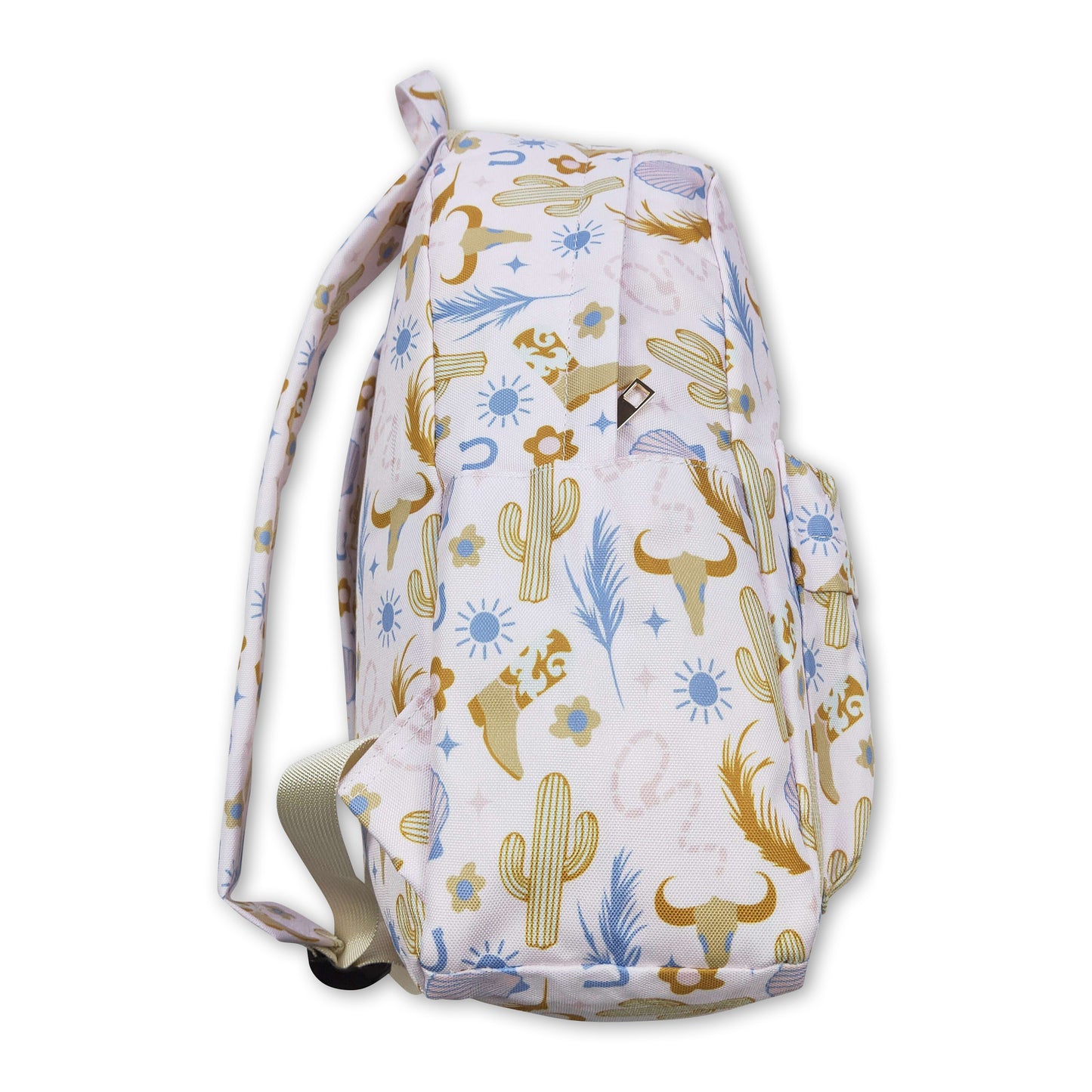 Cactus boots flower western kids backpack