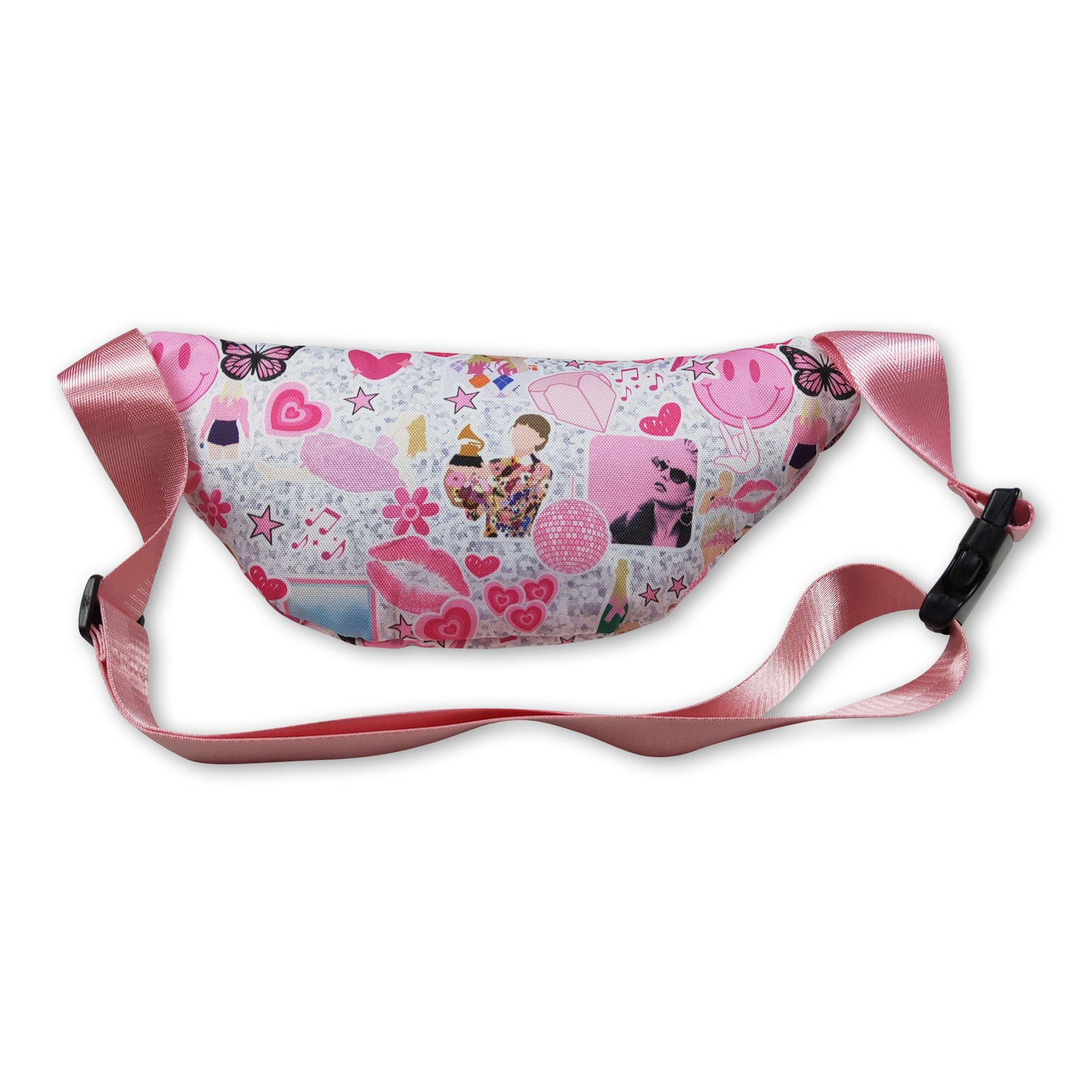 Pink guitar heart singer girls fanny pack